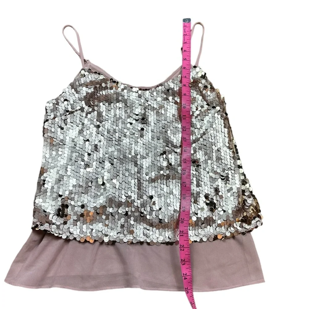 OTHREAD: NWT Sequin Spaghetti Strap Chiffon Blouse -Size Small